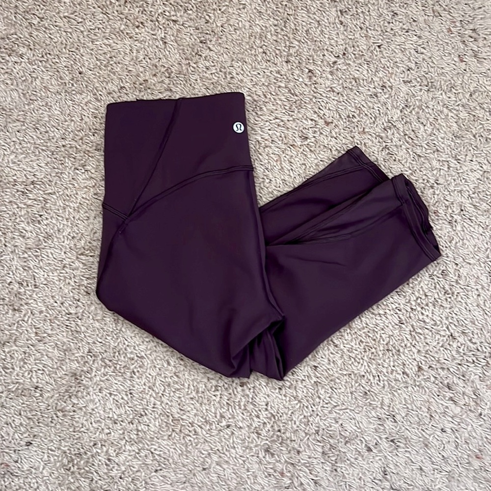 Lululemon Leggings Dark Red with Mesh on Sides
